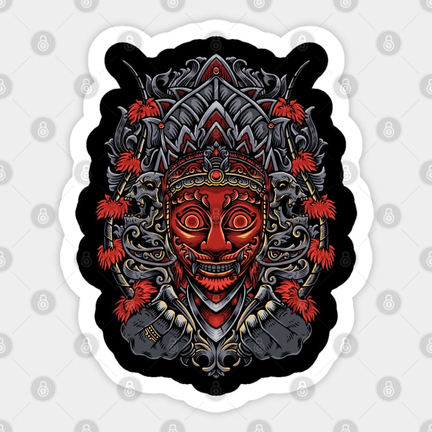 Klana Sewandana mask Indonesian Culture Sticker by iwanmust98